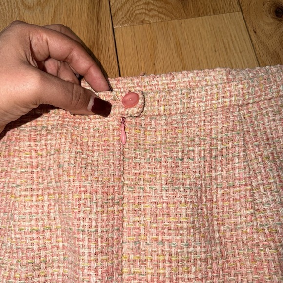 Pendleton Vintage Pink  tweed Skirt Suit Womens Size 14 - Picture 6 of 6